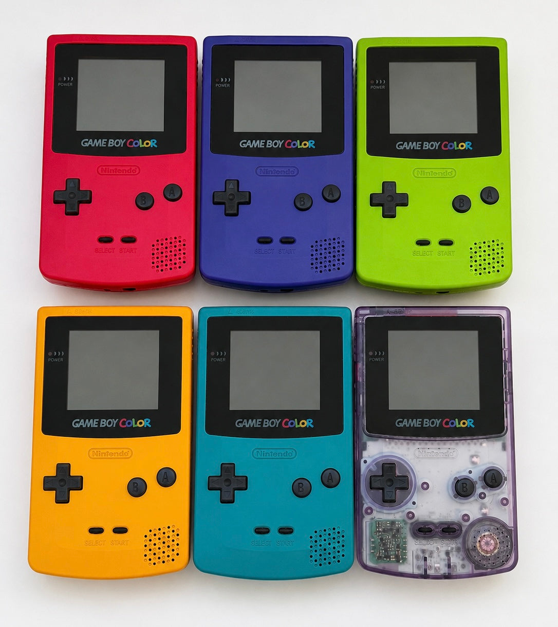 Verschillende kleuren Gameboy Colors